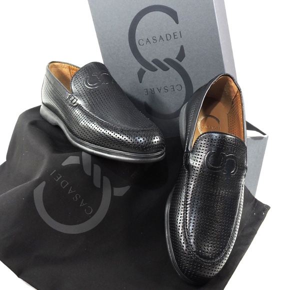 CASADEI ?? MEN\'S BLACK SOFT LEATHER COMFORT SUMMER LOAFERS main image 9